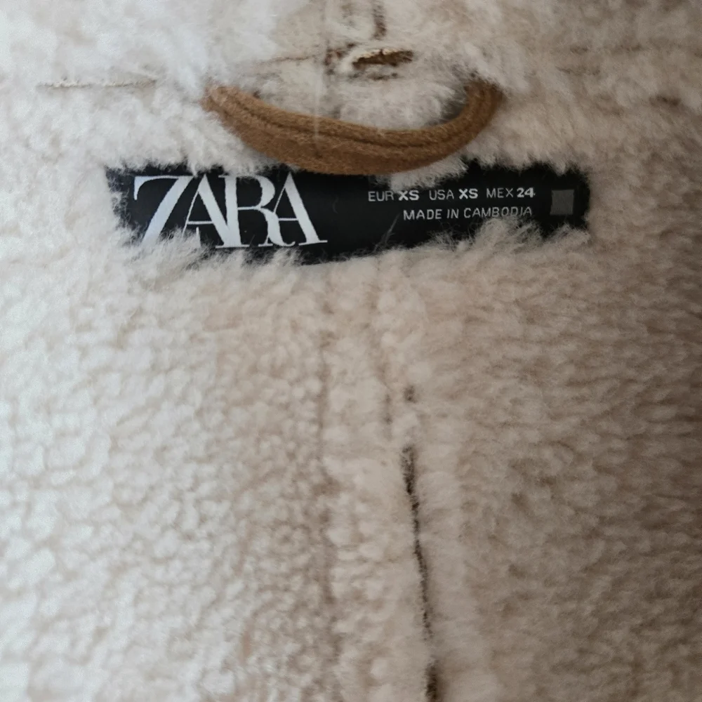 New Zara Double-Faced Semi-Long Front Button Lapel Collar Camel Coat/Jacket XS